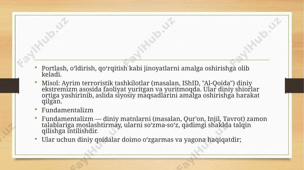 diniy fanatizm, ekstremizm va fundamentalizm - Page 5