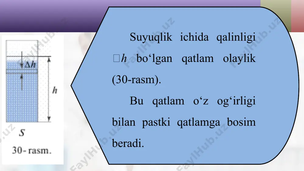tinch holatdagi gaz va suyuqlikda bosim 6-sinf - Page 5