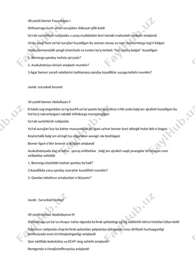 surunkali bronxit — DOCX