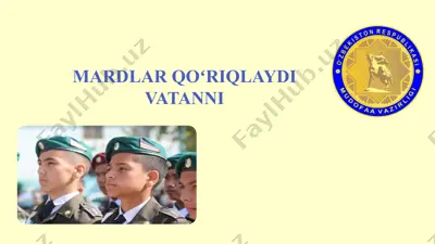 mardlar qoʻriqlaydi vatanni — PPTX