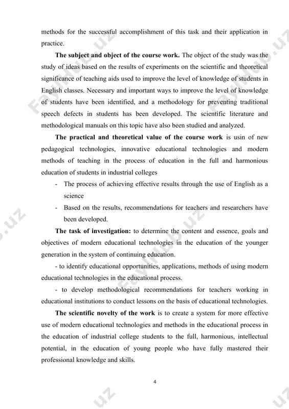 basis of modern pedagogical technologies from the first days of our independence, raising a healthy, harmoniously young generation has become an important and priority task. this is the noble goal of our developing society, the task of building a great state of the future. at all times, there has been a concern for the upbringing of a harmoniously developed generation, and this research continues to this day. today, significant theoretical and practical experience in studying the problem of educating a harmoniously developed generation on the basis of modern educational technologies has been collected. nowadays, the term "modern lesson" is often used in pedagogy. a modern lesson is a lesson in which the teacher skillfully uses the available opportunities of the student, using his mental abilities and ensuring their development. the student, in turn, acquires a deeper knowledge and enters the cycle of spiritual perfection. what is a modern lesson, what …