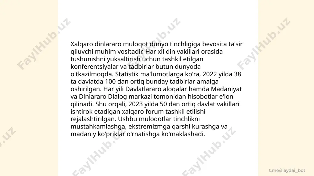 xalqaro diniy tashkilotlar tarixi - Page 5