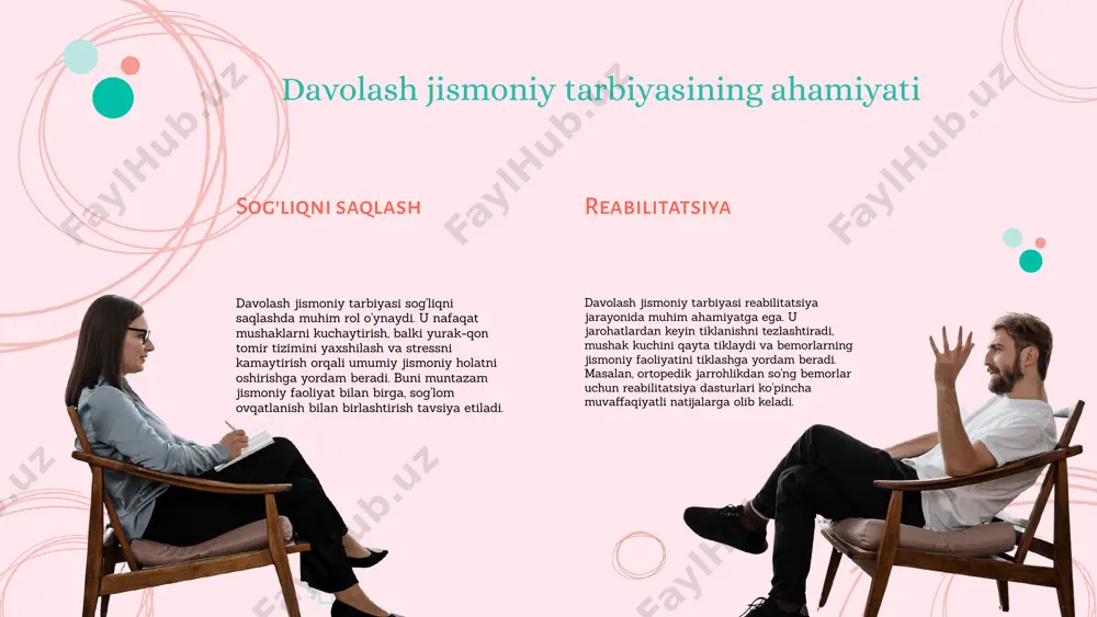 i yuqori bo'lib, bu vaznni nazorat qilishda foydali. shuningdek, kuch mashqlarini muntazam ravishda bajarish mushaklar massasini oshiradi va umumiy jismoniy kuchni yaxshilaydi. ilg'or amaliyotlar va ularni qo'llash ilg'or amaliyotlar haqida davolash jismoniy tarbiyasida ilg'or amaliyotlar bemorlarning holatini yaxshilash uchun qo'llaniladi. masalan, individual mashg'ulotlar va zamonaviy texnologiyalar yordamida bemorlarning ehtiyojlariga mos dasturlar ishlab chiqiladi. amaliy foydalanish usullari ilg'or amaliyotlar orqali bemorlar uchun maxsus tayyorlangan mashg'ulotlar amalga oshiriladi. fizikal terapevtlar baholash, motivatsiya va individual ehtiyojlarga mos keladigan mashqlarni tanlashda e'tibor qaratadilar. tajriba va amaliyotlar o'rtasidagi bog'liqlik tajriba va amaliyotlar davolash jismoniy tarbiyasida tajribalar, amaliyotlarni shakllantirish va rivojlantirishda muhim rol o'ynaydi. tajribalar, amaliyotlar orqali olingan bilimlar asosida yangi strategiyalar ishlab chiqiladi. ilg'or amaliyotlar ilg'or amaliyotlar tajribalar natijasida shakllanadi. ushbu amaliyotlar, samaradorlikni oshirish va bemorlarni davolash jarayonini yaxshilashga qaratilgan. tajribalar va amaliyotlar bog'liqligi tajribalar va amaliyotlar bir-birini to'ldirib, muammolarni hal qilishda yordam beradi. tajribalar, amaliyotlarda yuzaga keladigan muammolarni hal qilishda qo'llaniladi. kelajakdagi rivojlanish tajribalar …