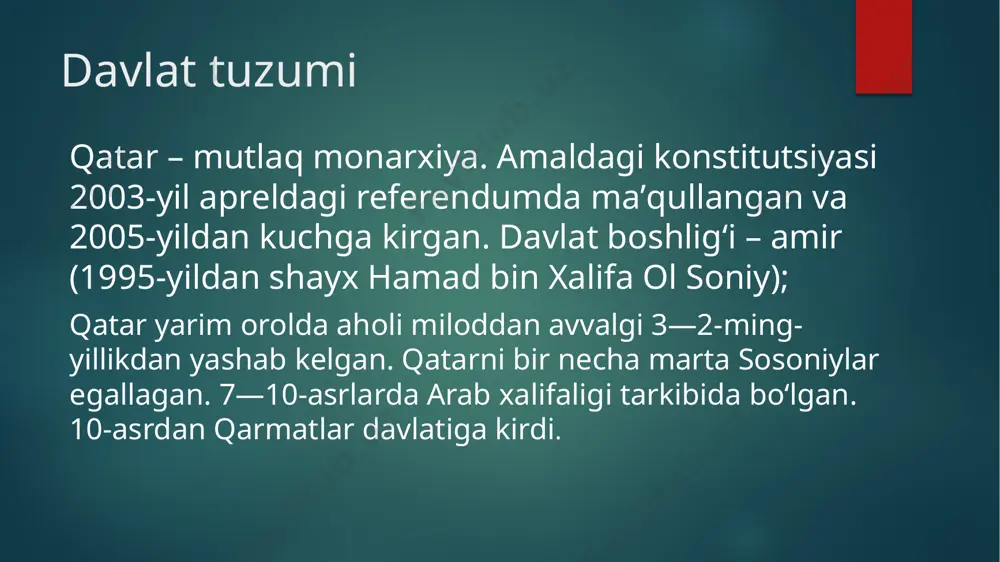 qatar davlati haqida ma'lumotlar - Page 3