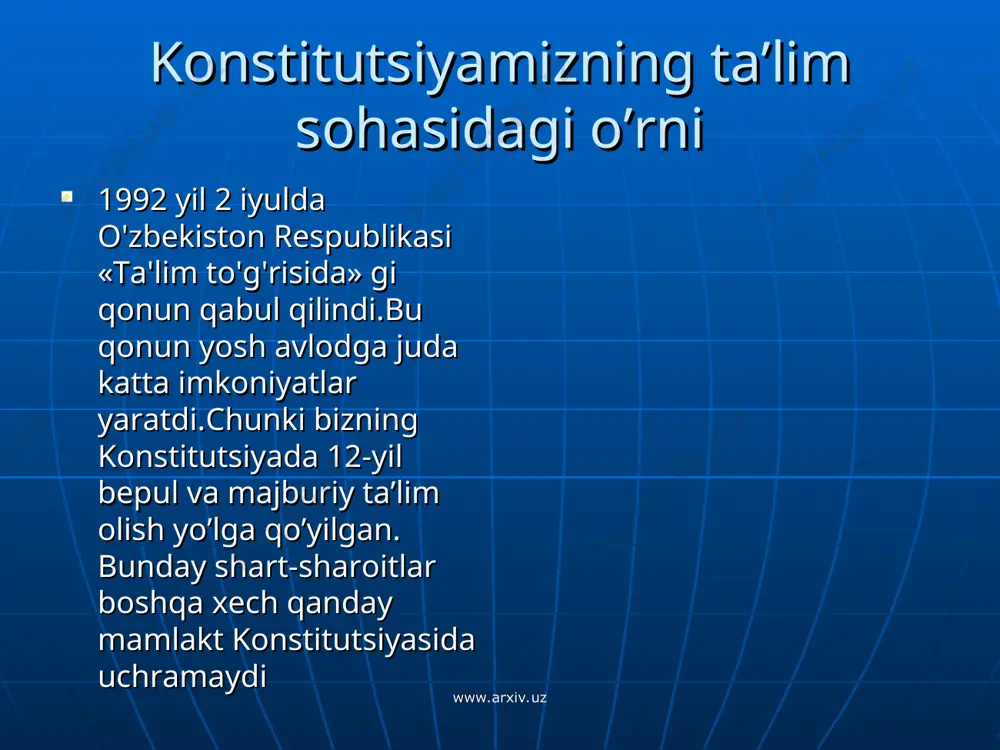 o’zbekiston respublikasi konstitutsiyasi qabul qilinishi - Page 5