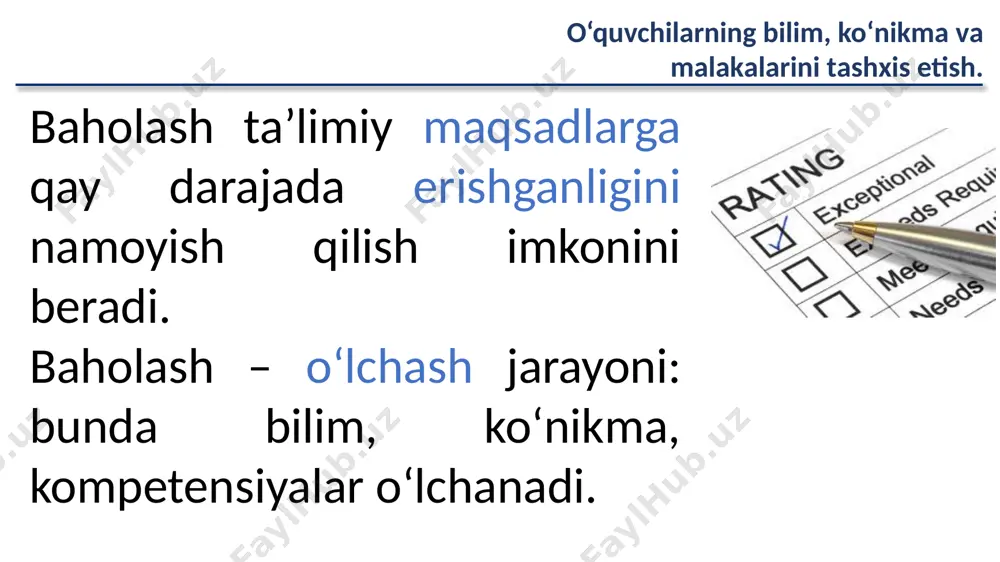 o‘quvchilаrning bilim, ko‘nikmа vа mаlаkаlаrini tаshхis etish - Page 4
