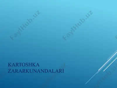 kartoshka zararkunandalari — PPTX