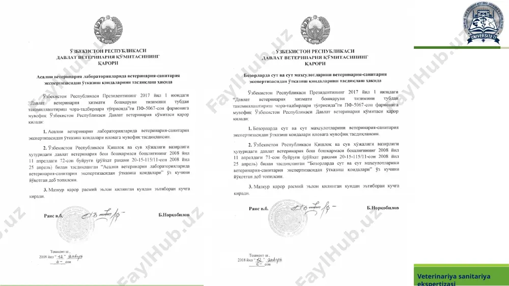 veterinariya sanitariya ekspertizasi norma va qoidalari - Page 4