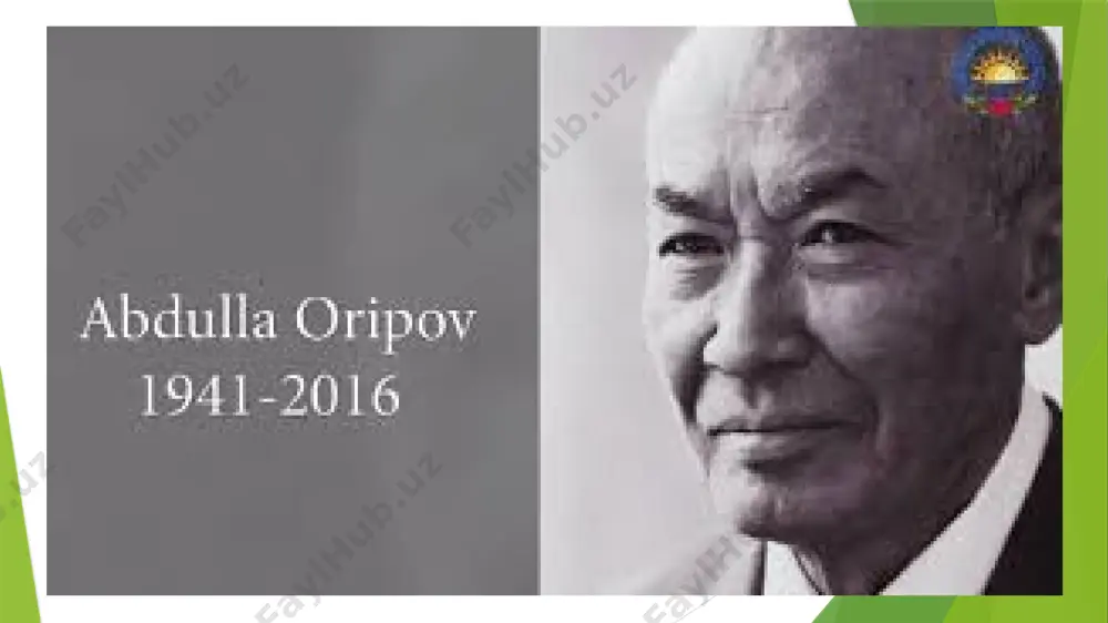 , „genetika“ kabi sheʼrlari oʻsha davrda oʻzbek adabiyotining yorqin namunalaridan biriga aylangan. 1965-yilda oripovning „mitti yulduz“ nomli ilk sheʼriy toʻplami oʻquvchilar qoʻliga yetib borgan. bu oripov ijodining boshlanishi edi. „mitti yulduz“dan soʻng „koʻzlarim yoʻlingda“, „onajon“, „ruhim“, „oʻzbekiston“, „qasida“, „xotirot“, „yurtim shamoli“, „hayrat“, „najot qal’asi“, „yillar armoni“, „ishonch koʻprigi“, „munojot“, „haj daftari“, „saylanma“, „ishonch koʻpriklari(1989)“ kabi bir qator sheʼriy toʻplamlari bosmadan chiqa boshlagan. abdulla oripov juda sermahsul ijodkor boʻlib dostonchilikda ham oʻzini koʻrsatgan. xususan uning: „jannatga yoʻl“, „tabib va oʻlim“, „ranjkom“, „sohibqiron“ kabi dostonlari oʻzbek xalqi adabiyot muhlislariga juda manzur kelgan. abdulla oripovning oʻzbekiston oldidagi xizmatlari cheksiz, u mustaqil oʻzbekistonning madhiyasi muallifi hisoblanadi. abdulla oripov kaliforniyada joylashgan (aqsh) fan, taʼlim, sanoat va sanʼat xalkaro akademiyasining chet ellik aʼzosi hisoblanadi. yaponiyaning soka universiteti professori. „oʻzbekiston milliy ensiklopediyasi“ bosh tahrir hay’ati aʼzosi, hamza nomidagi hamda alisher navoiy nomidagi oʻzbekiston respublikasi davlat mukofotlari laureati hisoblanadi tarjimalari abdulla oripov dantening „ilohiy komediya“ asarini, nekrasov, ukrainka, …