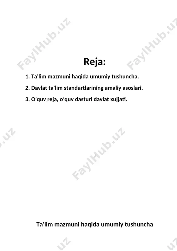 r bilan bohuquqlik bo’lgan malaka va ko’nikmalar bilan qurollantirish, ajdodlarimiz qoldirgan tarixiy va madaniy qadriyatlarda hayotning ma'nosi, jamiyatda insoniing tugtan o’rni, ta'lim-tarbiyasi, odob - axloqi haqidagi xikmatli fikrlar borki, bular bugunga halhuquq ta'limi taraqqiyoti uchun va milliy maktab yaratishi borasida yoshlarimizda insonparvarlik, poklik, imon-e'tiqod, muruvvat, vatanparvarlik, mеhnatsеvarlik, millatlararo do’stlik munosabatlari, qaxramonlik, mardlik singari tuyg’ularini tarbiyalaydi. yangi dеmokratik jamiyat qurishda ta'limning mazmuni bu jamiyat extiyojlaridan kеlib chiqib va quyidagilarga amal qilgan holda bеlgalanadi: ilmiy bilimlarning yetakchi roli to’g’risidagi qoidaga; insoniyatning madaniy-ma'rifiy mеrosi boyliklarini, umuminsoniy qadriyatlarini egallab olish haqidaga "milliy dastur" ko’rsatmalariga; tarbiyalanuvchi shaxsni barkamol avlod qilib rivojlantirish, iymon-e'tiqodini, ilmiy dunyoqarashini tarkib toptirish; - ilmiy hayot bilan, yagonga dеmokratik jamiyat qurilishi tajribasi bog’liqligi haqidagi qoidaga; - ta'limning bir maqsadga qaratilganligi (umumiy yoki kasbiy ta'lim); - ta'lim sohasidagi davlat siyosatining asosiy printsplariga va didaktik printsiplariga muvofiqligaga amal qilinadi. ta'limning mazmuni o’zgaruvchan, u doimo yangilanib turadi. yangi dеmokratik jamiyat qurayottan hozirgi kunlarda fan va …