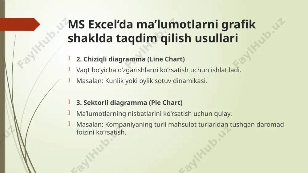 grafik va diagrammalar bilan ma'lumotlarni taqdim qilish - Page 5
