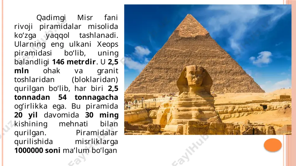 qirrani qo‘lda ushlab, ammo xalq uchun o‘rtachasidan foydalanish» qoidasini qo‘llash, ya’ni qarama-qarshiliklarni yumshatish va murosasozlik nazariyasiga rioya etish. daosizm , ya’ni beshta unsur - olov, suv, havo, yer va yog‘och yoki metall olamdagi barcha jismlar asosini tashkil etadi olamning asosini tashkil etuvchi “si” eramizdan oldingi vi asrdan boshlab markaziy osiyoda zardushtiylik diniy-falsafiy ta’limoti vujudga kelib, eramizning iii asrigacha hukmronlik qildi. zardushtiylikning vatani sifatida markaziy osiyo (baqtriya, xorazm) va eron (midiya) ko‘rsatiladi. zardushtiylikda eng qadimgi davrlardan boshlab (eramizdan oldingi iii-ii-nchi ming yilliklar) eramizdan oldingi 1-ming yillik o‘rtalarigacha bo‘lgan markaziy osiyo va yaqin sharq xalqlarining diniy va ma’lum ma’noda falsafiy tasavvurlari aks etgan. 2. markaziy osiyo hududidagi qadimgi falsafiy fikrlar. zardushtiylik, moniylik va mazdakchilik ta’limotlari. avesto yasna «diniy marosimlar» yasht maʼno jihatdan yasnaga yaqin visparad «barcha ilohlar haqidagi kitob» vendidad «yovuz ruhlarga qarshi qonunlar majmuasi» tarixning uch davri bo‘lgan –shunday tugallanib, davr bo‘lgan-. yaxshilik bilan yomonlik o‘rtasidagi kurash davri boshlanadi tarixning ikkinchi …