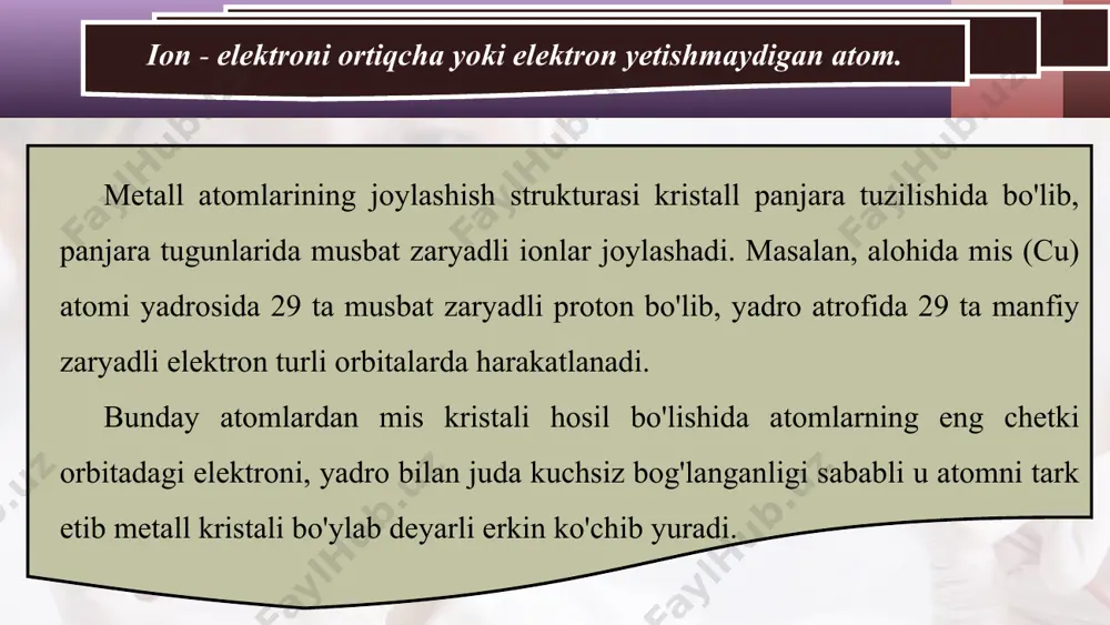 metallarda elektr toki 8 - sinf - Page 4