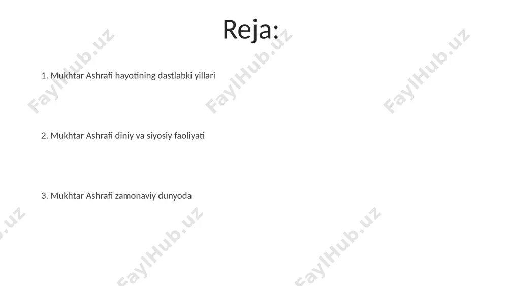 тиқ мақола чоп этилган. din peshvosi sifatidagi faoliyati мухтар ашрафий тошкент шаҳри ва унинг атрофидаги 3 та йирик мадрасада ўқитувчилик қилган ва 20 дан ортиқ талабага диний билимларни ўргатган. мухтар ашрафий 2000-йиллардан буён ўзбекистоннинг турли вилоятларида, хусусан, бухоро ва самарқанддаги 100 дан ортиқ масжидларда диний тадбирларни ташкиллаштириш ва ислом таълимотини тарғиб қилиш билан шуғулланган. унинг диний пешволик фаолиятида 5000 дан ортиқ кишига қуръон тафсири ва ҳадис илми бўйича маърузалар ўтказиш, шунингдек, 15 дан ортиқ диний китобларни нашр этиш каби ишлар киради. ta'lim va martaba мухтар ашрафийнинг “таълим ва мартаба” асарида ўзбекистоннинг 2000 йиллардан кейинги таълим тизимидаги ислоҳотларига 10 дан ортиқ саҳифа бағишланган бўлиб, уларда мамлакатнинг турли ҳудудларидаги таълим муассасаларининг ривожланиши таҳлил қилинади. “таълим ва мартаба” асарида 2010-2020 йиллар оралиғидаги таълим соҳасидаги ютуқлар ва муаммоларни, шу жумладан, ўқитувчиларнинг малакасини оширишга оид дастурларнинг самарадорлигини баҳолашга ҳам эътибор берилган. китобда 50 дан зиёд статистик маълумотлар келтирилган бўлиб, улар тошкент, самарқанд ва бухоро каби …