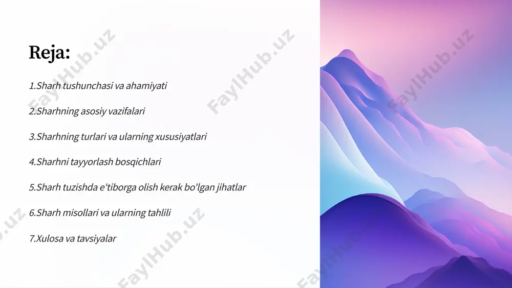 sharhning maqsadi va vazifalari - Page 2