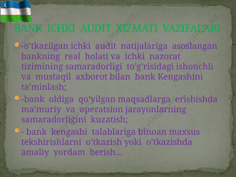 bank auditining mazmuni, maqsad va vazifalari - Page 5