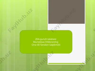 ona tili fanidan taqdimoti — PPTX