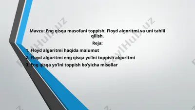 floyd algoritmi — PPTX