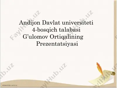 g’ulomov ortiqalining prezentatsiyasi — PPTX