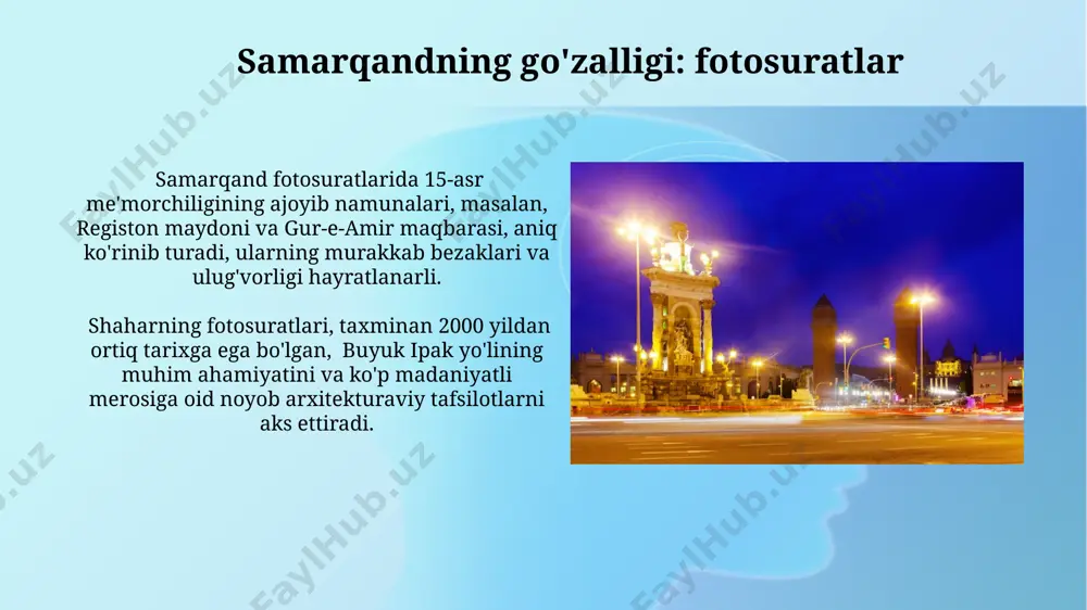 2-sinf ona tili darsligidagi "samarqand go'zal shahar " mavzusi - Page 5