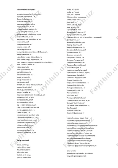 лекарственные формы — DOCX