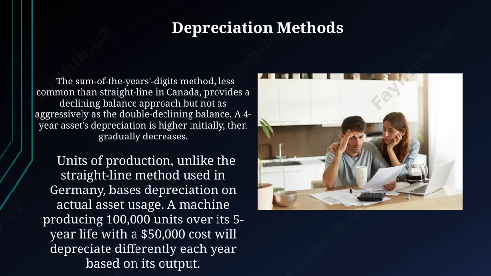 loss of value frequently seen in early years. this simplistic approach provides predictable financial reporting. straight-line depreciation, used extensively by businesses in the united states, calculates equal annual depreciation expense by subtracting the salvage value (e.g., $5,000) from the asset's cost (e.g., $50,000) and dividing by its useful life (e.g impact of inflation on depreciation inflation significantly impacts depreciation calculations, especially using methods like the straight-line approach accelerated depreciation methods, such as the double-declining balance method, are less sensitive to inflation in the short term compared to straight-line methods depreciation for intangible assets amortization, a type of depreciation, is used for intangible assets like patents (with a legal life of, say, 20 years in the usa) and is calculated systematically over their useful life, impacting the company's balance sheet in line with generally accepted accounting principles (gaap) unlike tangible assets, the useful life of an intangible asset like a software …