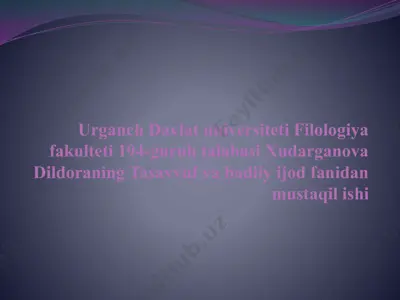 tasavvuf va badiiy ijod — PPTX