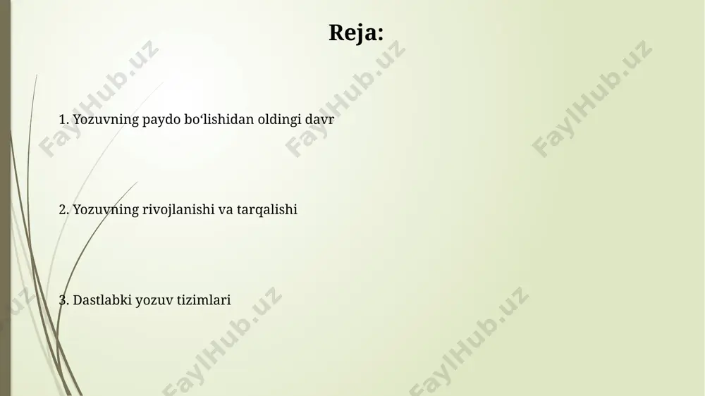 yillar) mesopotamiyada rivojlangan klin yozuv, keyinchalik shu mintaqadagi boshqa madaniyatlarga, jumladan, akkad va bobilga tarqalgan. klin yozuvning 600 ga yaqin belgisi bor edi, ular fonetik va ideogrammatik funksiyalarni bajargan, shuningdek, sumer shahri-davlatlarining iqtisodiy va siyosiy hayotini aks ettirgan. protoshuvay yozuvlar proto-shuvay yozuvlari loy taxtachalarga o'yib yozilgan va ularning aksariyati iqtisodiy ma'lumotlarni, masalan, don, chorva mollari va boshqa tovarlarni hisoblashni aks ettiradi. ushbu yozuv tizimining 700 ga yaqin belgisi mavjud bo'lib, ular piktogrammalar va ideogramlarga asoslangan edi, va keyinchalik klinopis yozuvining rivojlanishiga asos bo'lgan. yozuvning paydo boʻlishidan oldingi davr misrda, taxminan 5000 yil avval nil daryosi bo'ylarida rivojlangan qishloq xo'jaligi jamiyatlarida, hisob-kitoblarni olib borish uchun yer-suv resurslari va hosil hajmiga oid tosh ustida belgilash usullari qo'llanilgan. taxminan 30 000 yil avval, g'or devorlaridagi rasmlar va mesopotamiya hududlarida topilgan tosh asboblarida, yozuvdan oldingi davrga oid ramziy tasvirlar mavjud edi. piktogrammalar va ideogrammalar miloddan avvalgi 3200-yillarda mesopotamiyada paydo bo'lgan piktogrammalar, dastlabki yozuv shakllaridan …