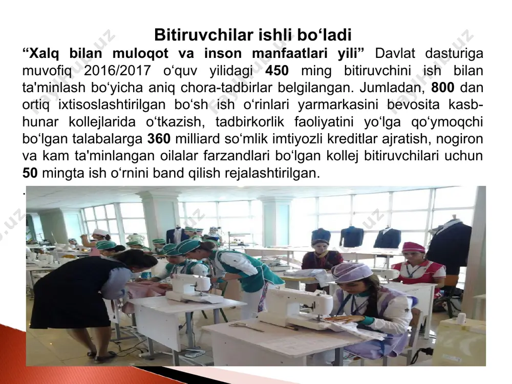 arni odamlar sezishi kerak. buning uchun shifokorlarning madaniyatini, ma'naviyatini, mas'uliyatini oshirish, ishga va bemorlarga munosabatini o‘zgartirish zarur. shavkat mirziyoyev respublikamizda aholining ijtimoiy himoyaga muhtoj qatlamlarini, imkoniyati cheklangan shaxslar, “muruvvat”, “sahovat”, “mehribonlik” uylari, maxsus maktab-internatlar va davolash profilaktika muassasalari tarbiyalanuvchilari 54,2 mln. so‘mlik 284 dona nogironlik aravachalari, 2,0 tn. 16,6 mln. so‘mlik quritilgan, vitaminga boy oziq-ovqat mahsulotlari, 74,8 mln. so‘mlik 4 996 juft yozgi oyoq-kiyimlaridan iborat insonparvarlik yuklari ajratildi. sog‘lom avlod uchun” fondi tibbiy-ijtimoiy patronaj ko‘chma brigadalari tomonidan qoraqalpog‘iston respublikasi, toshkent shahri va viloyatlardagi 840 ta mahalla va 537 ta qishloqdagi oilalarning ijtimoiy sharoiti, ulardagi psixologik muhit, oila a'zolarining sog‘ligi va ayniqsa tug‘ish yoshidagi ayollar, bolalar va qariyalarning sog‘ligi o‘rganildi. “sog‘lom avlod uchun” fondi va “o‘zbekiston temir yo‘llari” aj bilan hamkorlikda surxondaryo va qashqadaryo viloyatlarining chekka hududlariga 2017 yilning 21-29 mart kunlari toshkent – sariosiyo – qumqo‘rg‘on – boysun – darband – oqrabod – dehqonobod – qarshi – toshkent yo‘nalishida “salomatlik” …