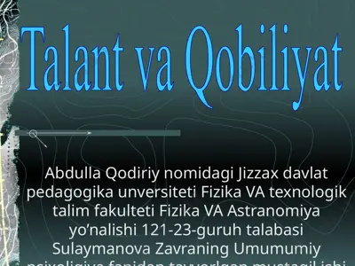 talant va qobiliyat — PPTX