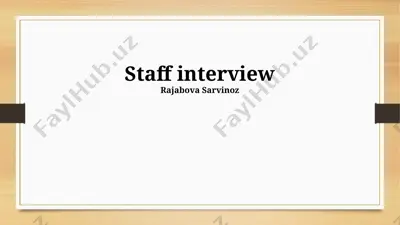 staff interview — PPTX
