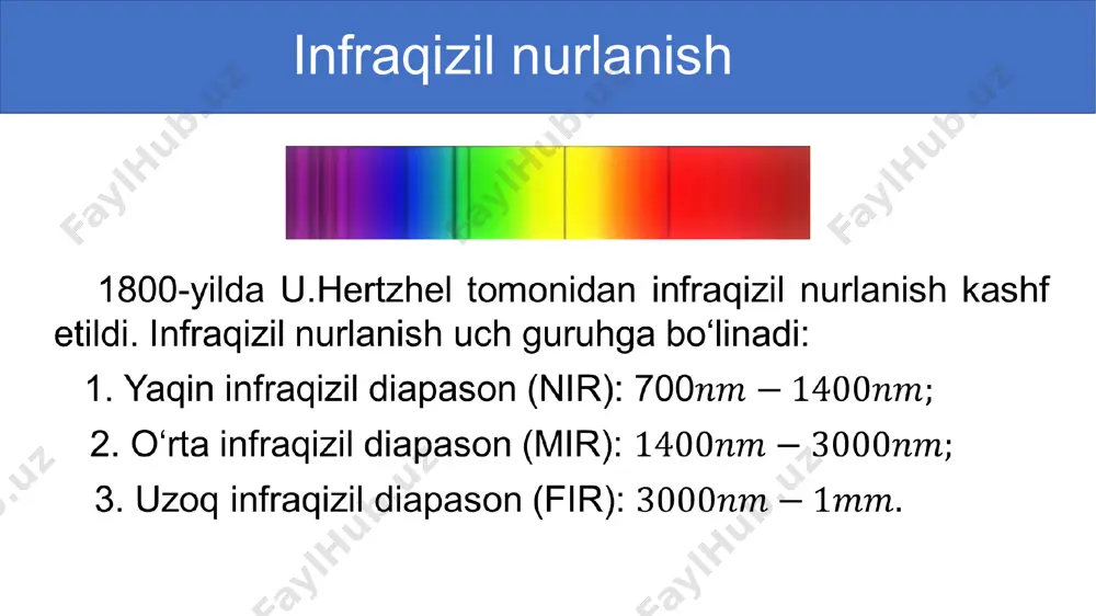 infraqizil nurlanish. ultrabinafsha nurlanish. rentgan nurlari - Page 2
