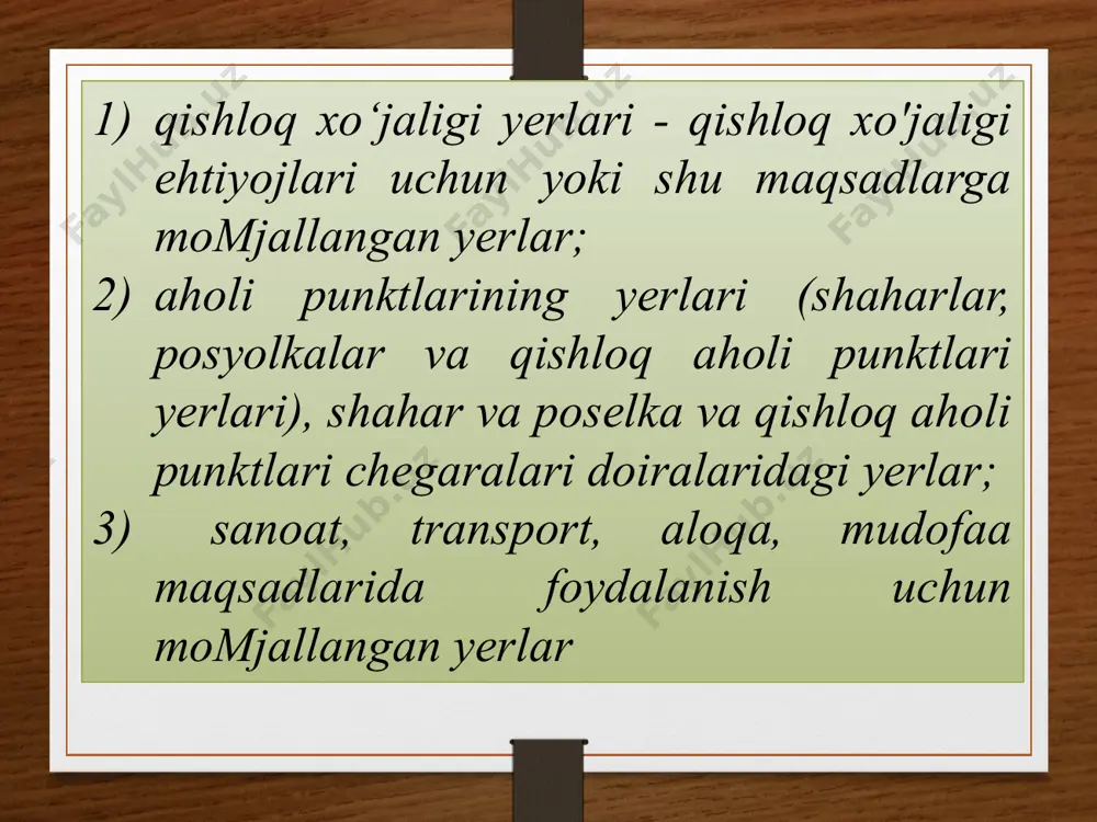 yer kadastrini yuritishda yer fondi toifalari - Page 5