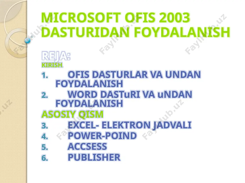 office 2003 dasturidan foydalanish - Page 3