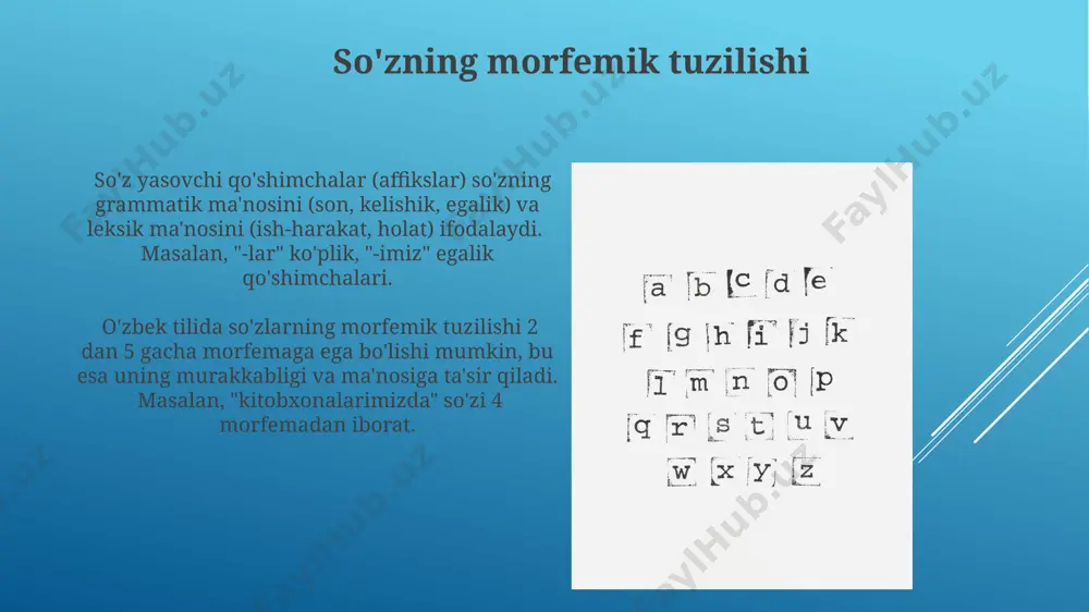 so’zning marfemik tarkibi. o’zbek tilida so’z yasalishi - Page 3