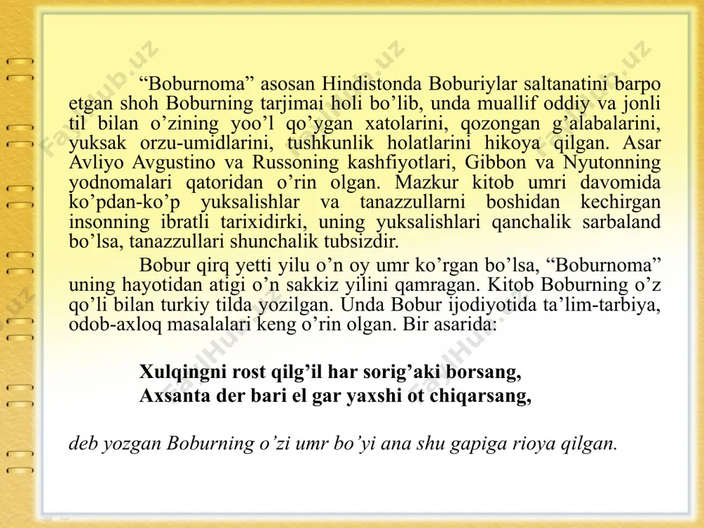 zahiriddin muhammad boburning pedagogik fikrlari - Page 5