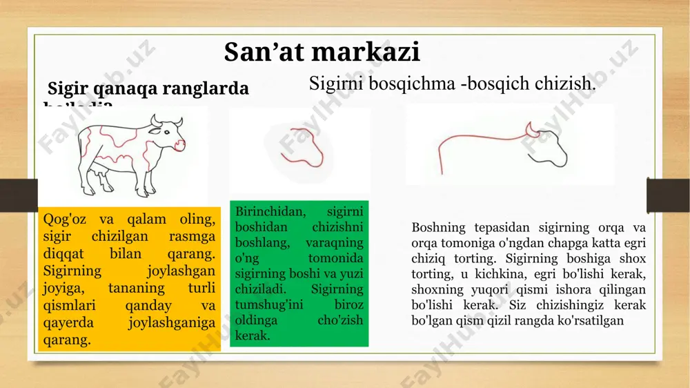 b berasan? — o‘zim bilaman, – debdi shum bola buvisining gapidan achchiqlanib. kampir “qulog‘iga ilsa ilar, ilmasa o‘zi bilar”, deb sigirni sog‘ishga tushibdi. shu payt jizzaki shumtaka buvisidan ham arazlab, unga nimaga qodirligini ko‘rsatib qo‘ymoqchi bo‘libdi. ariqdan baqa tutib kelib, sekin borib sigir sog‘ayotgan buvisining ko‘ylagi ichiga solibdi. bechora kampir ichida muzdek narsa tipirchilagandan hadiksirab, qo‘rqib ketib chelakni ham tashlab sakrab o‘rnidan turibdi-yu, tezakka sirpanib yiqilibdi. ichidagi baqa tushib o‘zini tovuq katagiga uribdi. qiziqarli image7.png image8.png image9.png image10.png image11.jpg image12.jpg image13.jpg image14.jpeg image15.jpeg image16.jpeg image17.jpeg image18.jpeg image19.jpeg media1.mp3 image20.png image21.png media2.mp4 image22.png image31.jpeg image32.png image33.png image34.jpeg image23.png image24.png image25.png image26.png image27.png image28.png image29.png image30.jpeg image3.png image4.png 37.564114 /docprops/thumbnail.jpeg