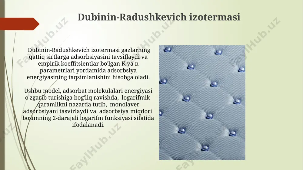 suyuqliklarning qattiq modda sirtiga adsorbilanish izotermasi - Page 5
