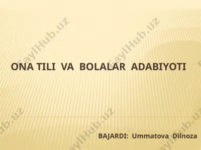 onatilivabolalar adabiyoti — PPTX