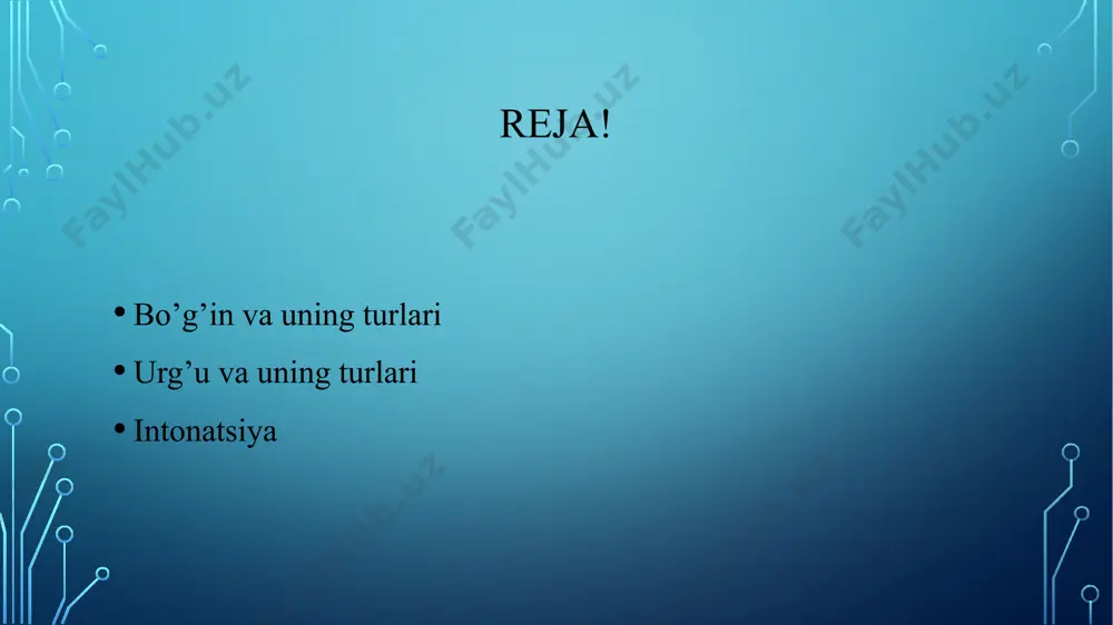 soniga ko‘ra so‘zlar bir bo‘g‘inli (ish, ko‘k, kam, oz, besh, yuz, sen, pisht, ol, yoz); ikki bo‘g‘inli (da-la, qush-cha, yax-shi, shar-bat, qi-zil, ik-ki, ol-ti, o‘t-tiz, ni-ma, ham-ma, o‘-qi, ish-la, bor-di, bu-gun, se-kin, bi-lan, xud-di, ...); ko‘p bo‘g‘inli (qo‘-g‘ir-choq, a-ra-va-cha, pla-ne-ta-riy, ...) bo‘ladi. so‘zlarni bo‘g‘inlarga to‘g‘ri ajrata bilish muhim amaliy ahamiyat kasb etadi. chunonchi: 1) yozuvda so‘zning bir qatorga sig‘may qolgan qismi ikkinchi qatorga bo‘g‘in asosida ko‘chiriladi; 2) barmoq vaznida yoziladigan she’r misralari bo‘g‘in sonining teng bo‘lishiga asoslanadi; 3) birinchi sinf o‘quvchilarini savodga o‘rgatish davrida ham asosiy diqqat so‘zlarni bo‘g‘inlab o‘qish va yozishga qaratiladi. bo’g’in fonologiyada sillabema deb yuritiladi. bo’g’in tuzilishi jihatidan quyidagi tiplarga ajratiladi: 1. bir unlidan iborat: o-ta, o-na, a-ka. 2. bir unli va bir undoshdan iborat: a) unli + undosh – ot, ish, ol. b) undosh + unli – lo-la, do-na, to-za. 3. bir unli va ikki undoshdan iborat: a) undosh + unli + undosh: kuch, qosh, mak-tab. …
