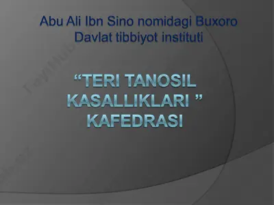 o'rabboshi temiratki (herpes zoster) — PPT