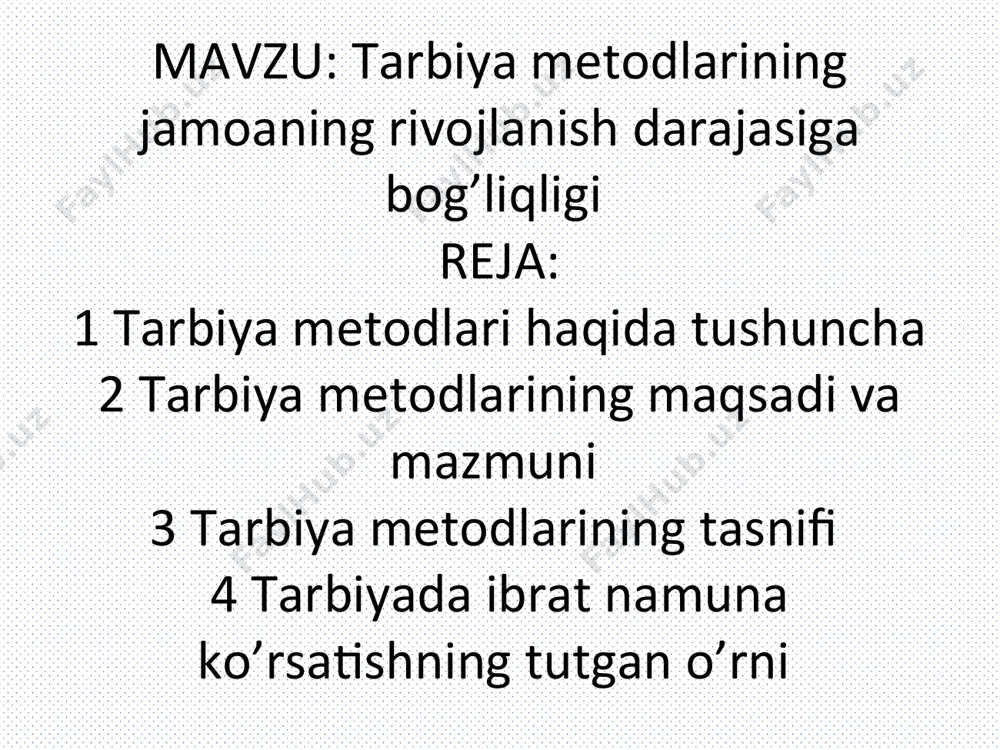 a'zamjonova sarvinozning tarbiya fanidan tayyorlagan taqdimot - Page 2