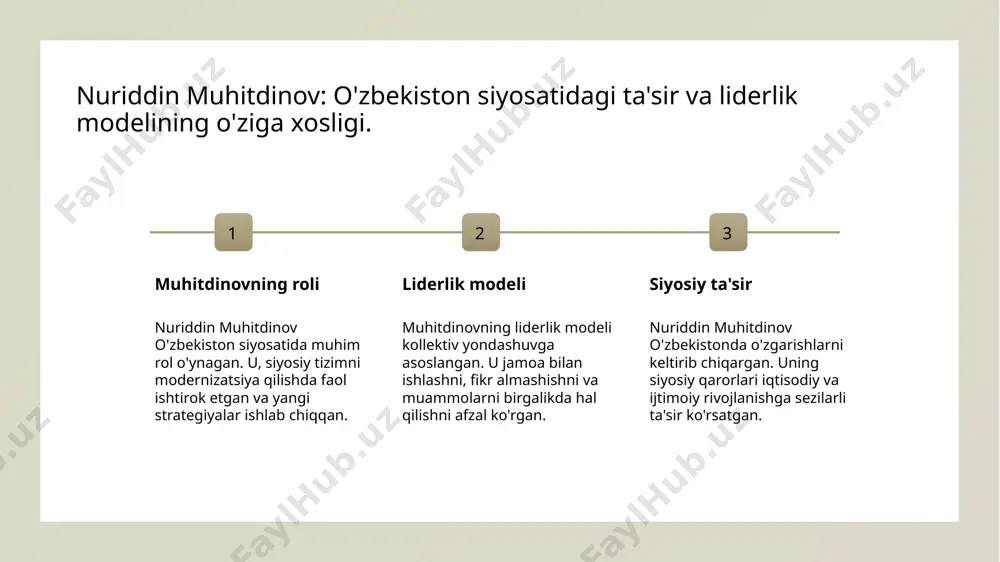 nuriddin muhitdinovning rahbarlik roli va siyosiy portreti - Page 5