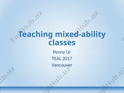 teaching mixed-ability classes — PPT