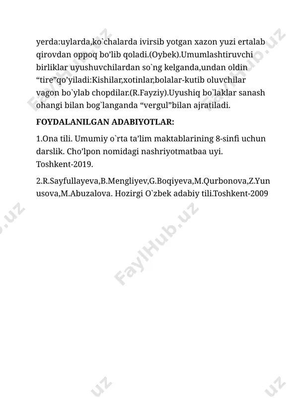 uyushiq boʻlaklarning gapdagi ahamiyati - Page 3