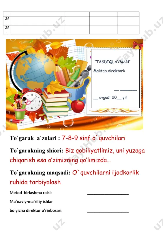 ddaning bo‘linmaydigan eng kichik zarrasi atomlardir. · «atom» so‘zi qadimgi yunon tilida bo‘linmas degan ma’noni anglatadi. · kimyoviy element – atomlarning muayyan turidir. masalan, kislorod atomlari kislorod elementini bildiradi. · kimyoviy elementlar hozirgi kunda 109 ta. · har bir kimyoviy elementning lotincha nomini bosh harfi, zarurat bo‘lsa, bosh harf bilan keyingi harflardan birini qo‘shib yozish kimyoviy elementning belgisini ifodalaydi. masalan, h (ash) - vodorodning kimyoviy belgisi, lotincha hydrogenium (suv hosil qiluvchi) nomining bosh harfi. · atomlar juda kichik zarrachalar bo‘lib, ma’lum massaga ega. masalan, vodorod atomining absolut massasi 0,00000000000000000000001674 g yoki 1,67410-24 g. uglerod atomining absolut massasi – 19,99310–24. · atomning nisbiy massasi - 12c izotopi atomining massasini 1/12 qismidan necha marta katta ekanligini bildiradigan sondir. · 12c izotopi atomining 1/12 qismini massasi 1,6605710-24 g. · 1,6605710-24 g=1 m.a.b. · nisbiy atom massa a(r) bilan ifodalanadi. indeksdagi «r» nisbiy (relative) degan ma’noni anglatadi. masalan, kislorodning nisbiy atom massasini topish uchun …