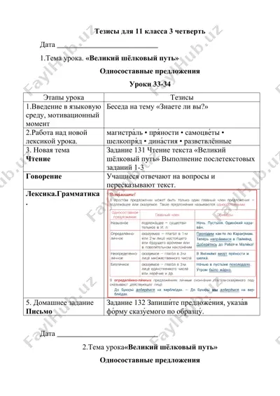 tezislar "veliy shilvoki put" — DOCX