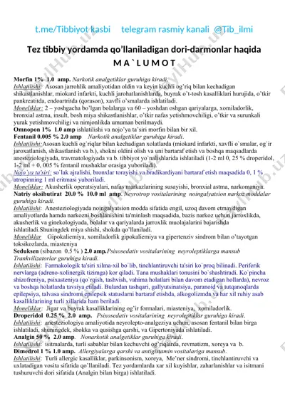 morfin 1% 1.0 amp. — DOC