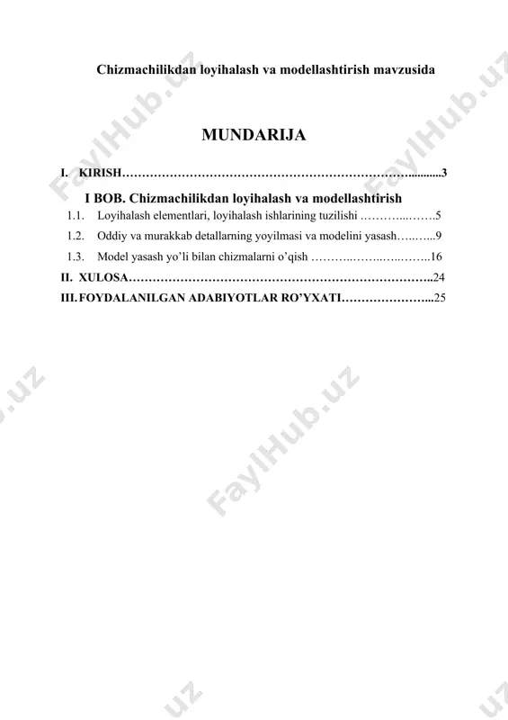 hlab chiqariladigan barcha texnika va mashina faqat chizmalar asosida yaraladi.chizma bu muxandisning g’oya va fikrlarini ifodalovchi hujjat hisoblanadi. chizma chizish murakkab jarayon hisoblanadi, chizuvchidan sabr toqat va qunt bilan ishlashni talab qiladi. chizmaning sifati chizuvchining qo‘l sezgisiga bog‘liq bo‘!adi. chizmalarni toza va chiroyli qilib chizishda, asosan, qo‘l sezgisi kata ahamiyatga ega. chiziladigan bir hil turdagi chiziqlar bir hil yo‘g‘onlikda, bir tekis qilib chizilishi lozim. insonda qo'i sezgisi yaxshi rivojlangan bo‘lsa, qo’liga olgan qalamni qog‘oz ustida mahorat bilan yurgiza oladi. insonning qo‘l sezgisini tekshirish uchun qalam uchi ingichka qilib chiqariladi (uchlanadi) va chizg'ich yordamida bir nechta chiziq chizish mashq qilinadi. shunda chizilgan chiziqlarning ko'pchiligi bir xil chiqsa, uning qo‘l sezgisi yaxshi rivojlangan hisoblanadi. ba'zi odamlarning qo‘l sezgisi nisbatan rivojlanmagan bo‘ladi. ular qalamning uchi ingichka yoki yo‘g ‘onroq uchlangandan qat'iy nazar, qalamni bir xilda bosib chizishadi. shunda ingichka uchli qalam uchi sinib ketadi, bu yerda, ingichka uchli qalamni ohistalik bilan bosib chizish …