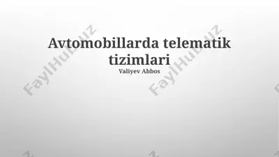 avtomobillarda telematika tizimlari — PPTX